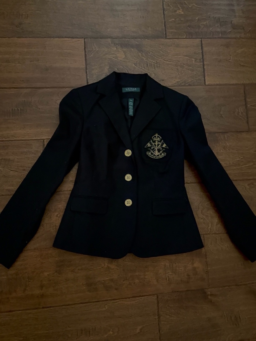 Ralph Lauren Navy Blue Embroidered Women's Blazer